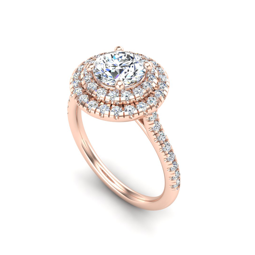 Maya Double Halo Engagement ring